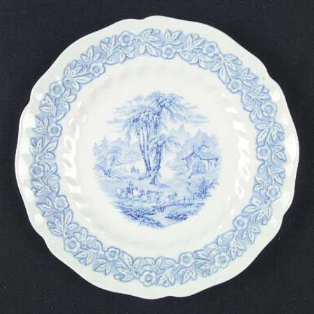 Geneva  Blue (Scalloped) Salad Plate