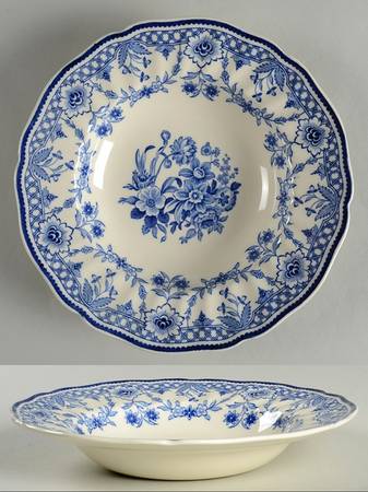 Glendale Blue Rim Soup Bowl