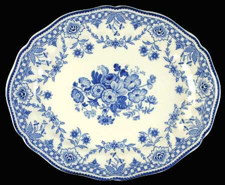 Glendale Blue 11" Oval Serving Platter