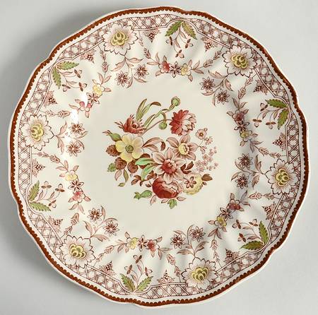 The Glendale Brown Multicolor Salad Plate