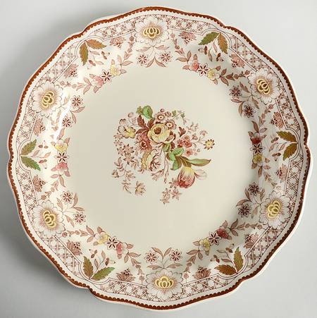 The Glendale Brown Multicolor 12" Chop Plate (Round Platter)