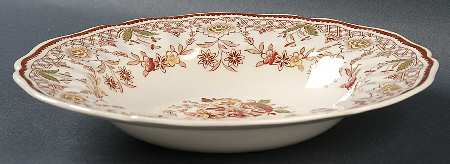 The Glendale Brown Multicolor Rim Soup Bowl