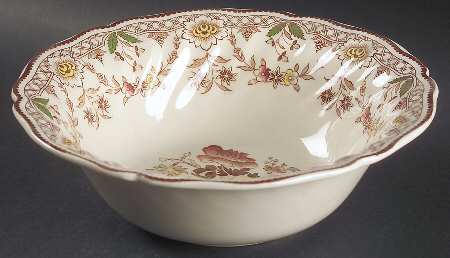 The Glendale Brown Multicolor 9" Round Vegetable Bowl