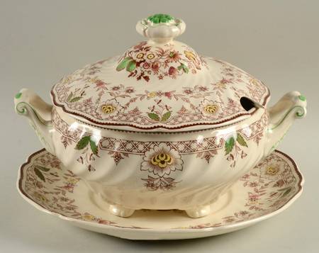 The Glendale Brown Multicolor Tureen & Lid w/Underplate