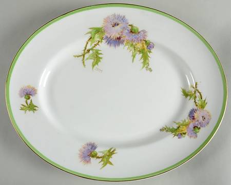 Glamis Thistle 15" Oval Serving Platter