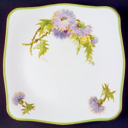 Glamis Thistle 9" Square Cake Plate