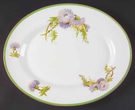 Glamis Thistle 15" Oval Serving Platter