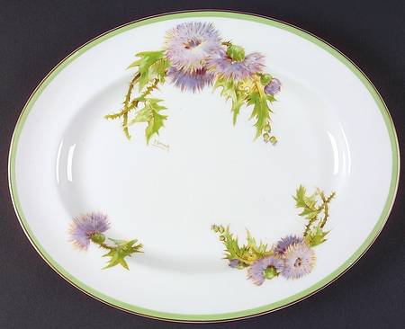 Glamis Thistle 12" Oval Serving Platter