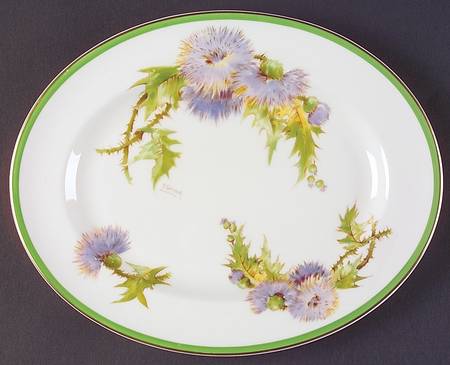 Glamis Thistle 10" Oval Serving Platter