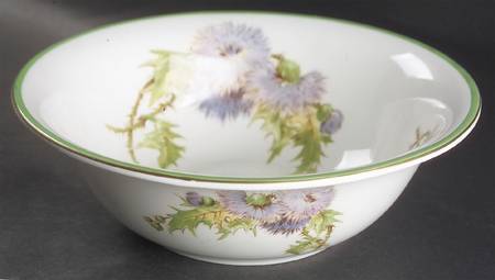 Glamis Thistle 9" Round Vegetable Bowl