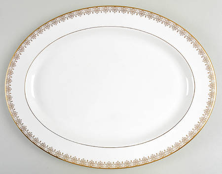 Gold Lace 16" Oval Serving Platter