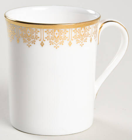 Gold Lace Flat Demitasse Cup