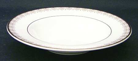 Gold Lace Rim Soup Bowl