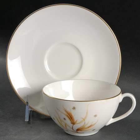 Golden Maize Flat Cup & Saucer Set