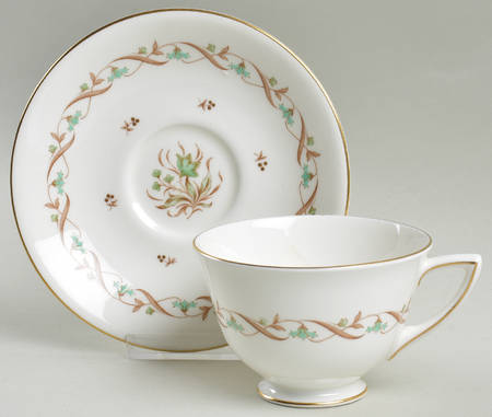 Golden Spice Footed Cup & Saucer Set