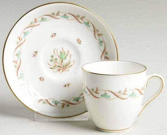 Golden Spice Flat Demitasse Cup & Saucer Set