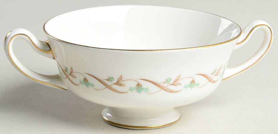 Golden Spice Footed Cream Soup Bowl