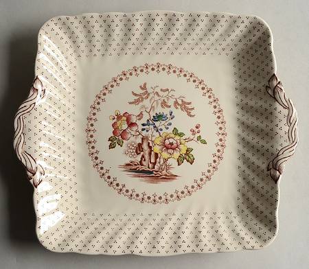 Grantham Square Handled Cake Plate