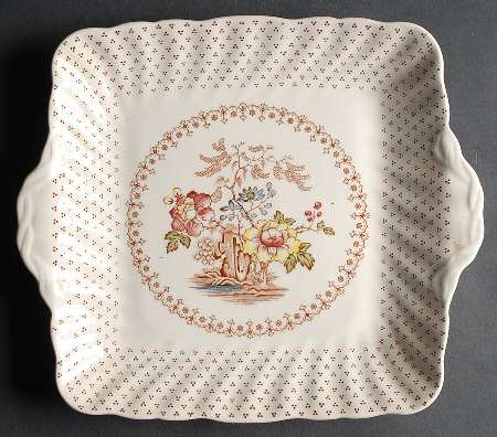 Grantham Square Handled Cake Plate