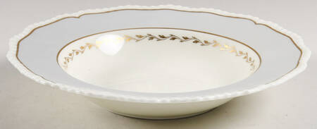 Gray Rim Rim Soup Bowl