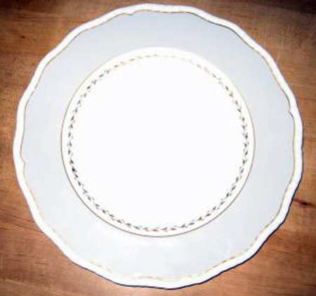 Gray Rim Dinner Plate