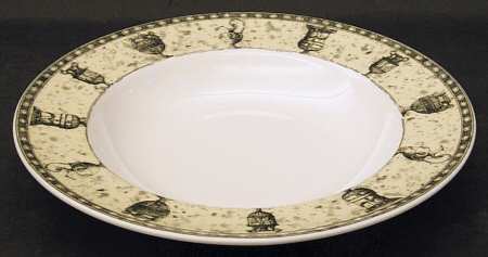 Greek Urn Large Rim Soup Bowl