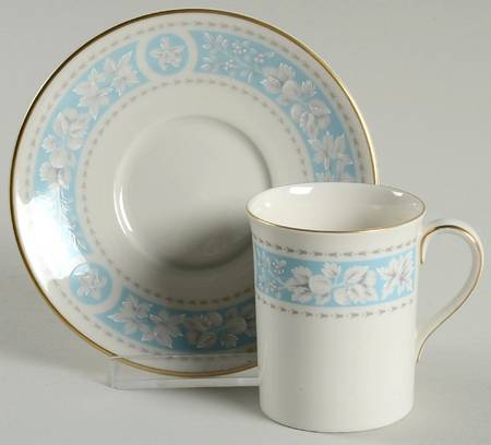 Hampton Court Flat Demitasse Cup & Saucer Set