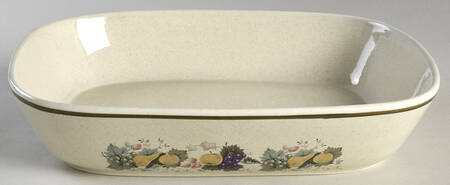 Harvest Garland (Rim) 10" Rectangular Baker