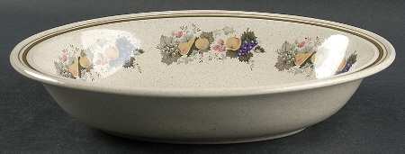 Harvest Garland (Rim) 10" Oval Vegetable Bowl