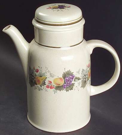 Harvest Garland (Rim) Coffee Pot & Lid