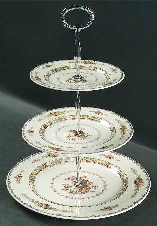 Hamilton 13 7/8"-14 1/4" 3-Tiered Serving Tray(DP,SP,BB) HC