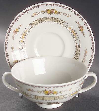Hamilton Footed Cream Soup Bowl & Saucer Set