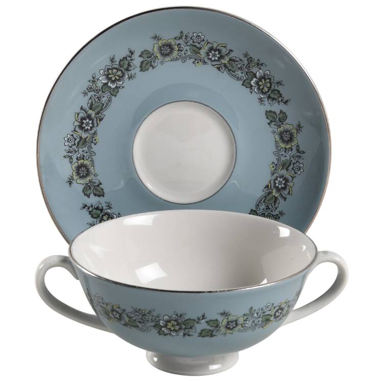 Harmony Footed Cream Soup Bowl & Saucer Set