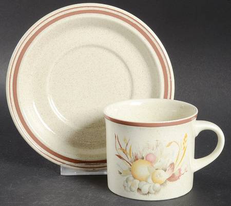 Harvest Time Flat Cup & Saucer Set