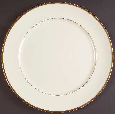 Heather (Gold Trim, Albion Shape) Service Plate (Charger)
