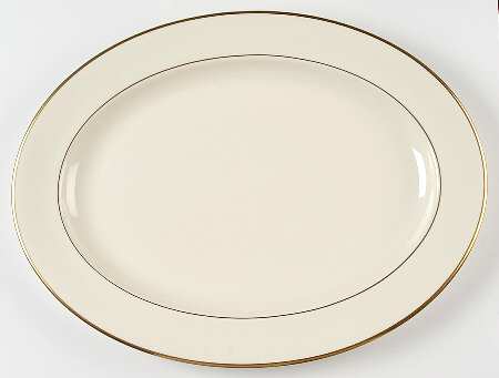 Heather (Gold Trim, Albion Shape) 16" Oval Serving Platter by Royal Doulton
