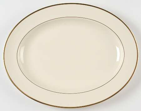 Heather (Gold Trim, Albion Shape) 13" Oval Serving Platter by Royal Doulton
