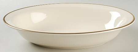 Heather (Gold Trim, Albion Shape) 10" Oval Vegetable Bowl