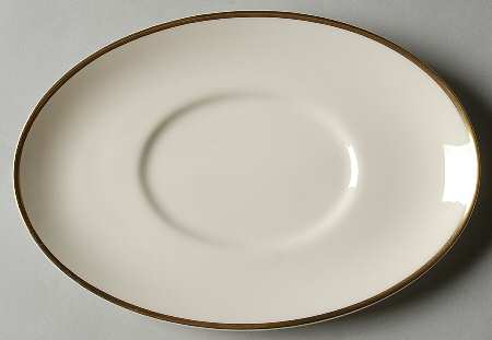 Heather (Gold Trim, Albion Shape) Underplate for Gravy Boat