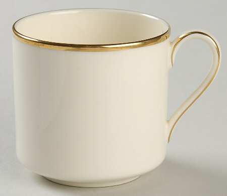 Heather (Gold Trim, Albion Shape) Flat Demitasse Cup