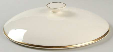 Heather (Gold Trim, Albion Shape) Lid for Round Vegetable