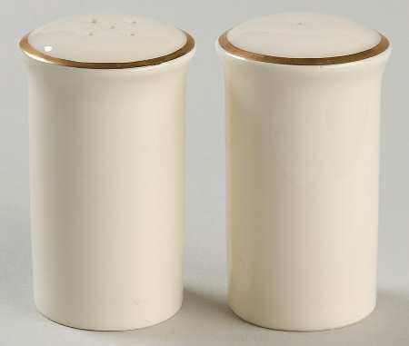 Heather (Gold Trim, Albion Shape) Salt & Pepper Set