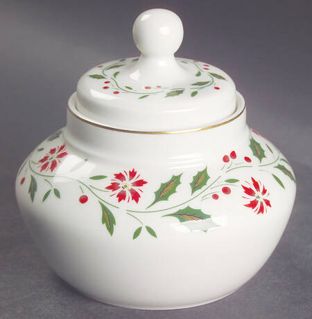 Holly Sugar Bowl & Lid