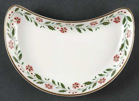 Holly Crescent Salad Plate