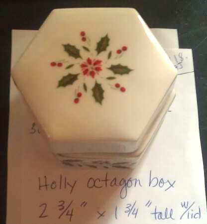 Holly Hexagonal Box & Lid