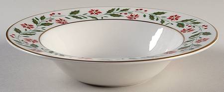 Holly Rim Soup Bowl