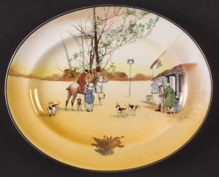 Hunting (John Peel, Bone) 10" Oval Serving Platter