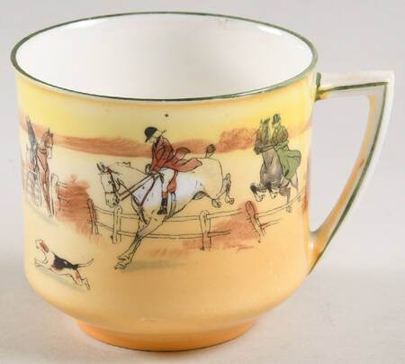 Hunting (John Peel, Bone) Flat Cup