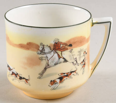 Hunting (John Peel, Bone) Flat Cup