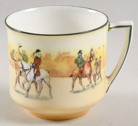 Hunting (John Peel, Bone) Flat Cup